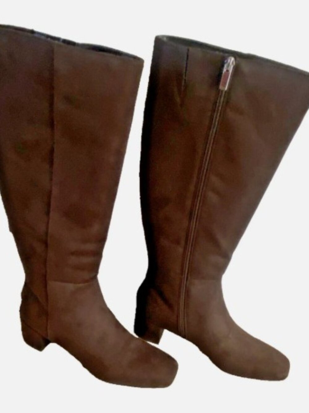 NIB BANDOLINO Addyson2 Brown Faux Suede Boots Size 10 Wide Calf Retail $140.00